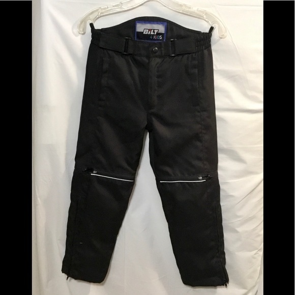 BILT 4 KIDS Black Dirt Bike Racing Pants With Armour - Picture 1 of 8